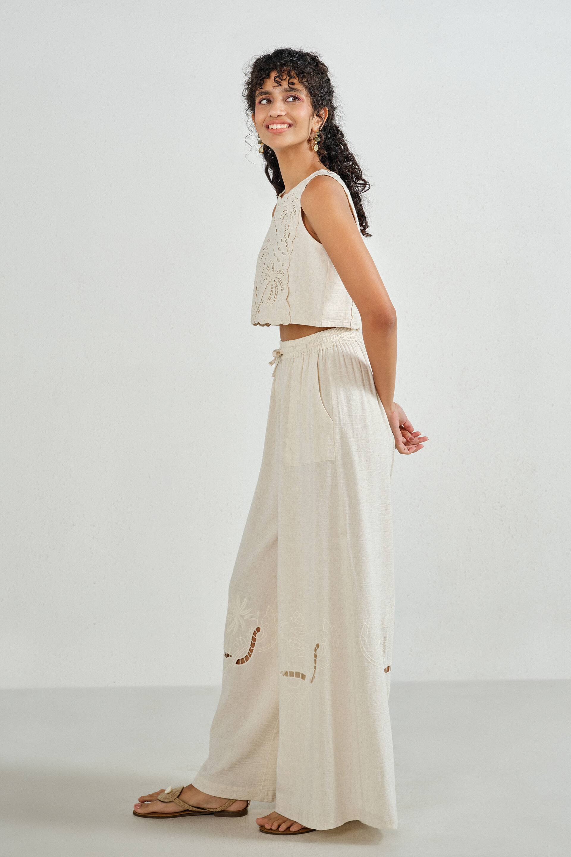 Naila Natural Co-ord Set, Natural, image 5